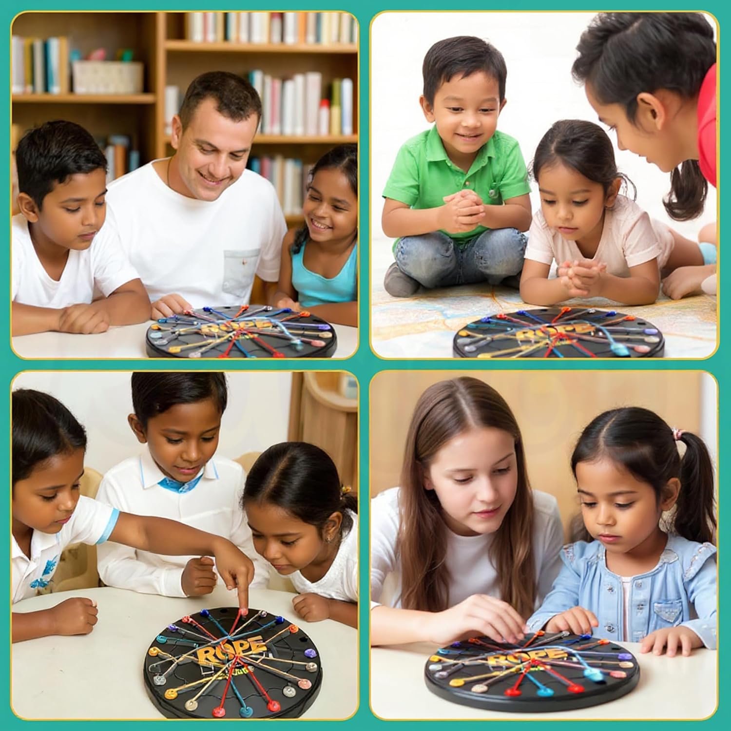 Rope Untangling Puzzle Game for Kids & Adults | Brain Teaser Strategy Toy | STEM Learning & Family Game (10 Challenges)