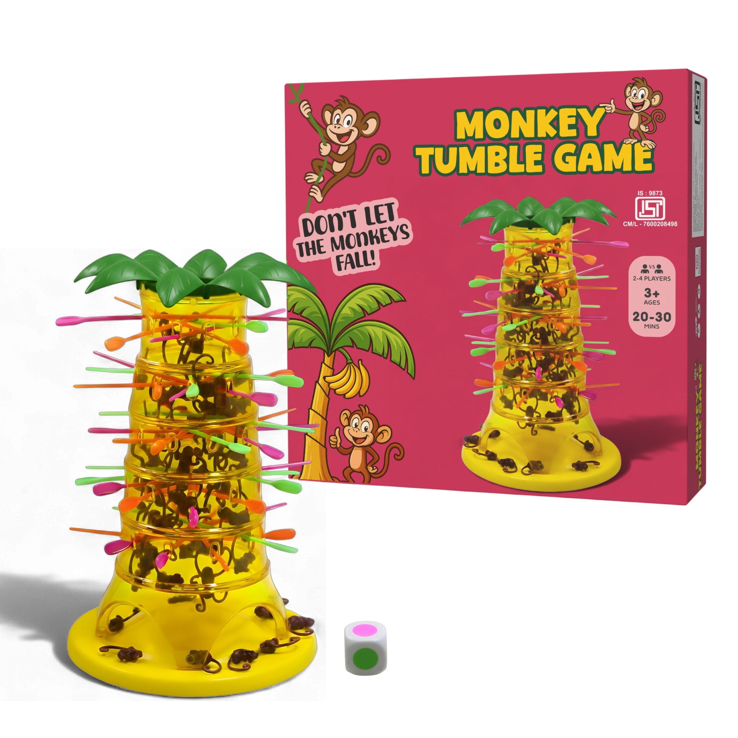 Monkey Tumble Game | Fun Family Balance Board Game for Kids & Adults