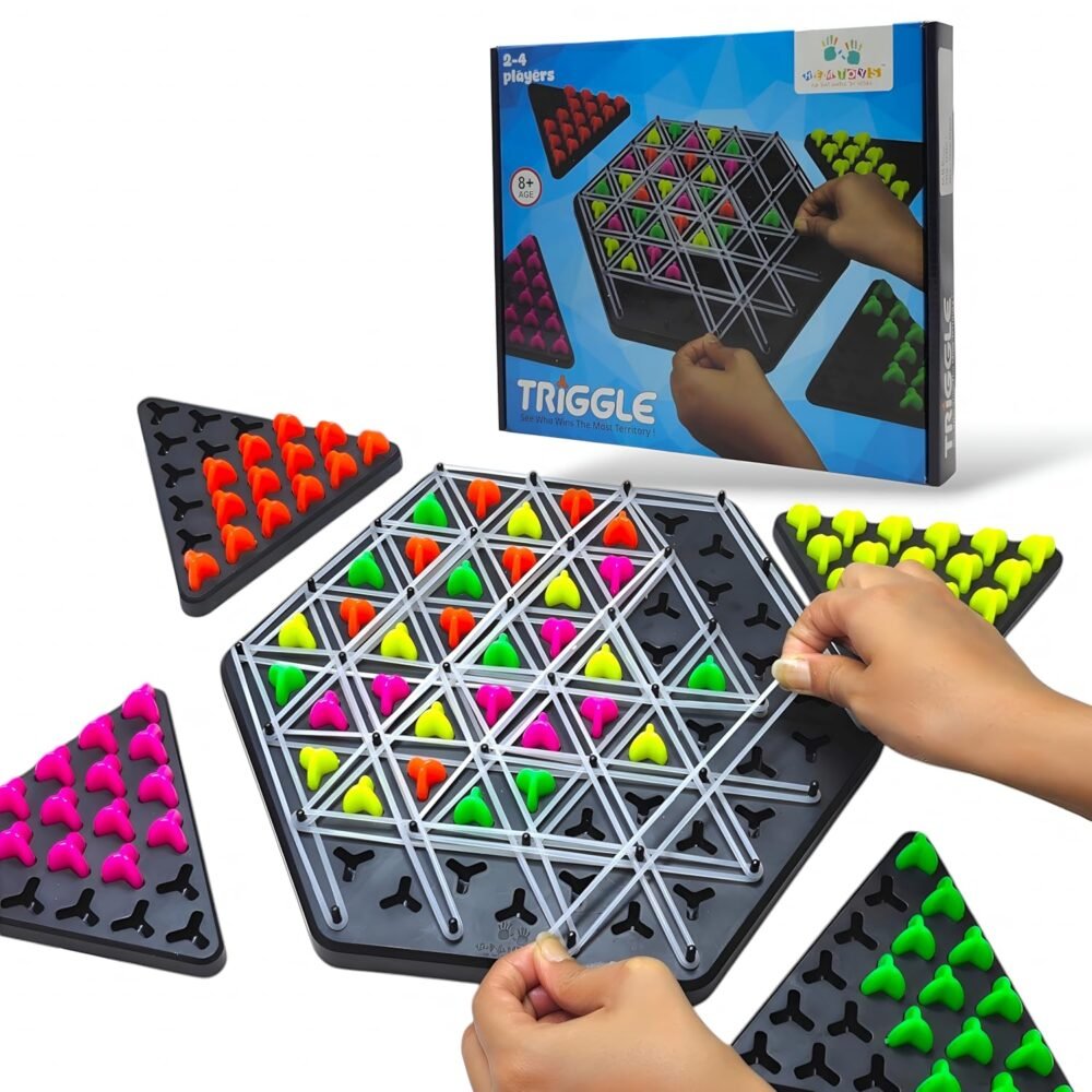 Chain Triangle Chess Triggle Game Puzzle, Geometric Chess Game, Board Games for Family Night, Family Games for Kids and Adults, 2 to 4 Players - Image 2