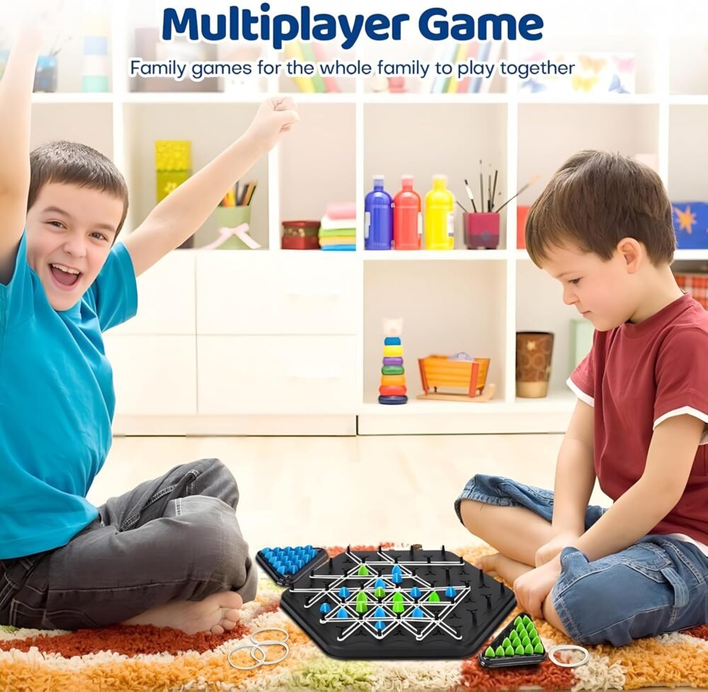 Chain Triangle Chess Triggle Game Puzzle, Geometric Chess Game, Board Games for Family Night, Family Games for Kids and Adults, 2 to 4 Players - Image 8